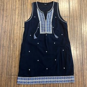 Madewell V Neck Suncoast Embroidered Dress